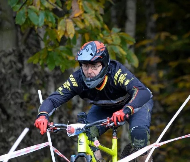 Team EBR rider in race kit